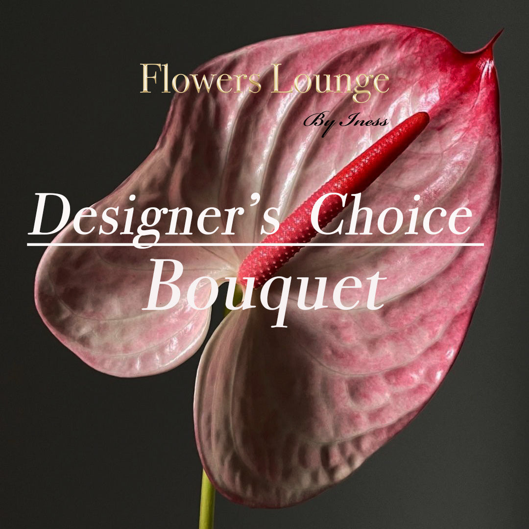 Designer’s Choice Bouquet by Flowers Lounge by Iness featuring elegant anthurium flower – custom handcrafted floral arrangement perfect for Mother's Day, birthdays, or special occasions