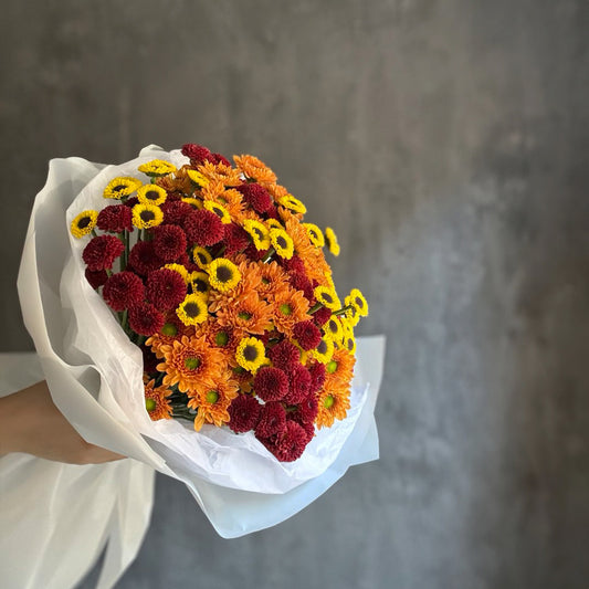 Harvest Glow – Fall Chrysanthemum Bouquet