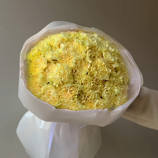 Yellow Carnation Bouquet – Bright & Cheerful Blooms